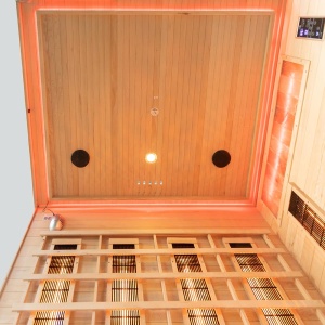 Sauna uscata cu infrarosu si piatra sarata pentru 4 persoane EP4RS dreapta 175 x 140 cm - Img 12