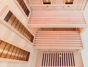 Sauna uscata cu infrarosu si terapie cromatica pentru 2 persoane EP2RS stanga 120 x 120 cm - Img 10