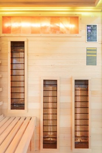 Sauna uscata cu infrarosu si terapie cromatica pentru 2 persoane montaj dreapta EP2RS 120 x 120 cm - Img 13