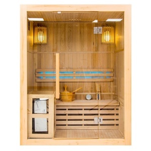 Sauna uscata cu soba Harvia 3.5kW pentru 3 persoane EA3 150 x 120 x 190 cm