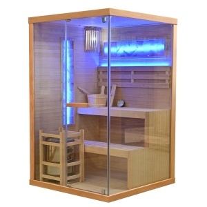 Sauna uscata finlandeza cu soba Harvia 3.5kW, montaj stanga EP2S 120 x 120 x 200 cm - Img 3