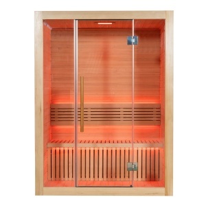 Saună uscată MO-SS1515H cu soba HARVIA 6 kW 150 x 150 x 200 cm pentru 3 persoane - Img 2