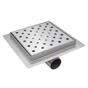 Scurgere baie patrata cu sifon fix Circle DLO6 15 x 15 cm inox