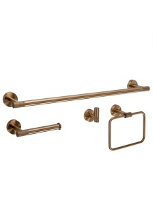 Set accesorii pentru baie GRID Brush Copper 4 piese - Img 2