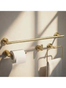 Set accesorii pentru baie GRID Brush Gold 4 piese - Img 4