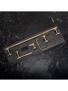 Set accesorii pentru baie GRID Gold 4 piese - Img 6