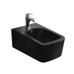 Set Bideu si Vas WC PRO CUBIC RIMLESS, montaj suspendat, ceramica sanitara, Capac Soft-Close inclus, Negru - Img 3