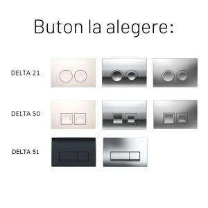 Set Bideu si Vas WC PRO GEBERIT, ceramica sanitara clementina, Vas WC ALBA RIMLESS + Bideu + Capac Soft-Close Inclus SLIM PREMIUM + Cadru + Clapeta - Img 10