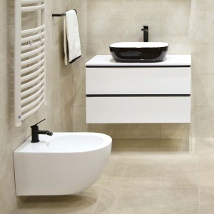 Set Bideu si Vas WC PRO GEBERIT, ceramica sanitara, Vas WC SONET RIMLESS + Bideu + Capac Soft-Close Inclus SLIM PREMIUM + Cadru + Clapeta - Img 5