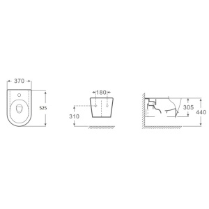 Set Bideu si Vas WC PRO GEBERIT, montaj suspendat, Vas WC VERONA Minerva RIMLESS + Bideu + Capac Soft-Close Inclus STANDARD + Cadru + Clapeta - Img 5