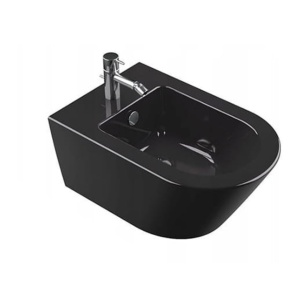 Set Bideu si Vas WC PRO Sonet, Montaj In Perete, Ceramica Sanitara, Capac Soft-Close Inclus, Negru - Img 3