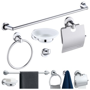 Set de accesorii pentru baie 5 in 1 Colin Crom - Img 13
