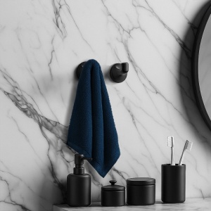 Set de accesorii pentru baie 5 in 1 Colin Negru - Img 7