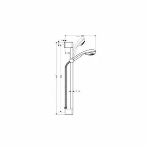 Set de dus cu bara Hansgrohe Crometta 85 Vario crom - Img 2