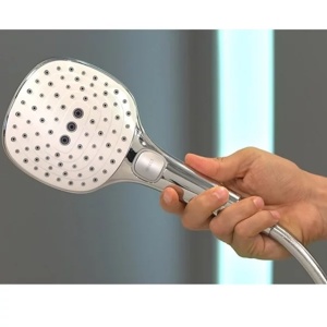 Set de dus cu porter Hansgrohe Raindance Select E 120 3 functii crom - alb - Img 2