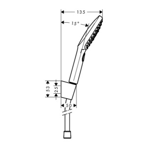 Set de dus cu porter Hansgrohe Raindance Select E 120 3 functii crom - alb - Img 3