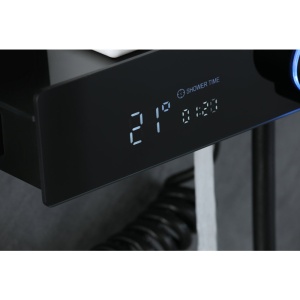 Set de dus F10B Model Modern cu Efect De Ploaie si Afisaj LCD, Culoare Negru - Img 6