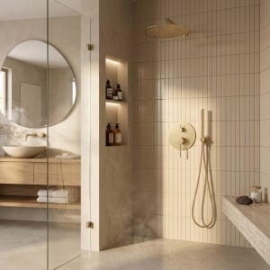 Set de dus incastrat Rea Venti auriu periat cu box - Img 7
