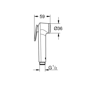 Set dus igiena intima Grohe Trigger Spray Bundle crom lucios - Img 4