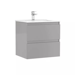 Set mobilier baie suspendat Gala Daily galet lucios 60 x 46 x 56.5 cm cu lavoar 60 cm