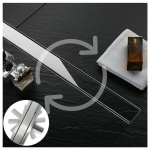 Set rigola pentru dus plus capac 100 cm Rea Pure Neo Pro Inox - Img 1