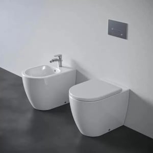 Set vas WC pe pardoseala Ideal Standard Ellisse BTW cu capac softclose alb si bideu - Img 1