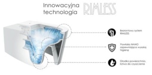 Set Vas WC PRO GEBERIT, Montaj Suspendat, Ceramica Sanitara, Vas WC CUBIC RIMLESS + Capac Soft-Close SLIM Inclus + Cadru+ Clapeta - Img 2