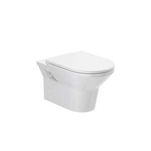 Set vas wc suspendat cu capac soft close Gala Aris alb lucios - Img 1