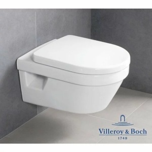 Set vas wc suspendat Villeroy & Boch Architectura cu capac soft close si rezervor incastrat Geberit Delta clapeta alba - Img 4