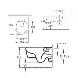 Set vas wc suspendat Villeroy & Boch Soul cu capac softclose rezervor incastrat Geberit Duofix si clapeta Delta20 - Img 7