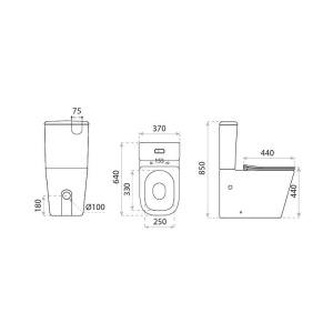 Set WC monobloc rimless protect cu capac si rezervor Spectrum Terra alb - Img 4