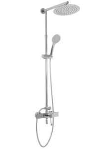 Sistem Complet De Dus REA ALDI, Montaj Pe Perete, Para Rotunda Tip Ploaie 25x25 Cm, 3 Functii De Curgere A Apei, Finisaj Crom - Img 5