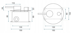 Sistem Complet De Dus REA LUNGO MILER GOLD + BOX, Montaj In Perete, Para Rotunda Tip Ploaie 30 x 30 Cm, 2 Functii De Curgere A Apei, Auriu - Img 8