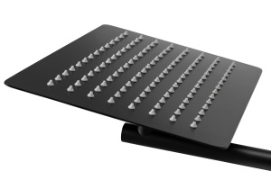 Sistem Complet De Dus REA OVAL BLACK + BOX, Montaj In Perete, Para Dreptunghiulara Tip Ploaie 20x30 Cm, 2 Functii , Negru Mat - Img 9
