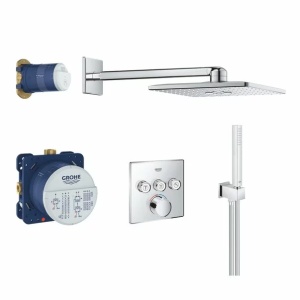 Sistem de dus Grohe SmartControl 3 iesiri incastrat patrat fara termostat - Img 1