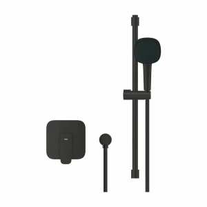 Sistem de dus incastrat Grohe Cubeo Tempesta, para cu doua functii, fara corp ingropat, finisaj negru mat - Img 2