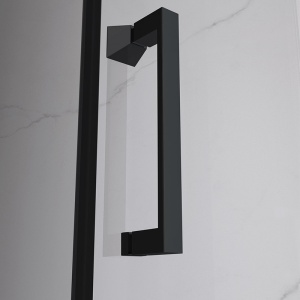 Usa de dus batanta pentru nisa KZ18B negru mat 80 x 195 cm sticla 6 mm - Img 7