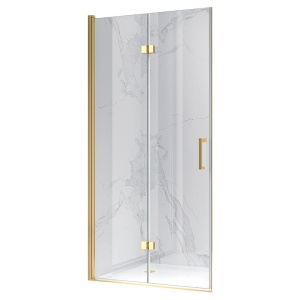 Usa de dus batanta pentru nisa ZES-KZ21B-GL-80 auriu 80 x 195 cm sticla 6 mm