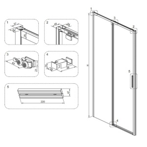 Usa de dus Nova, Super Slim, culoare neagra, dimensiune 130cm - Img 22