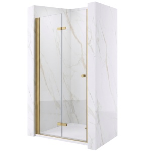 Usa de dus pliabila Veldman Como auriu periat 93 - 96 x 195 cm sticla 6 mm