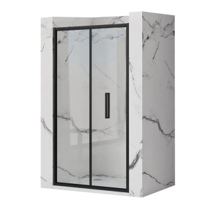 Usa pentru dus pliabila Rapid Fold, Dimensiune 80cm, Culoare Negru - Img 1