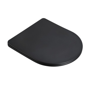 Vas de toaleta suspendat Mizu Black Matt&Gold, rimless, cu capac din duroplast cu softclose - Img 15