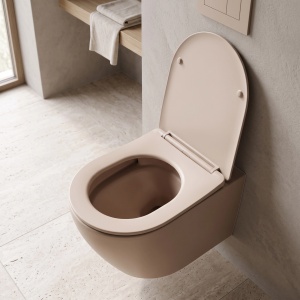 Vas WC suspendabil REA Carlo Mini Tornado Mocca Matt - Img 5