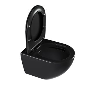 Vas WC suspendat Nero Black cu sistem tornado, rimless si capac cu softclose - Img 8