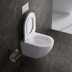 Vas WC suspendat Nero White cu sistem tornado, rimless si capac cu softclose - Img 4
