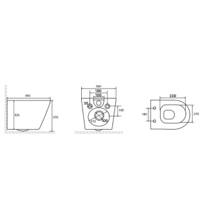 Vas WC suspendat Peak Cappuccino rimless cu capac soft close duroplast - Img 11