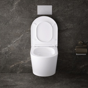 Vas wc suspendat Tornado Elite White, rimless cu capac din duroplast cu softclose - Img 6