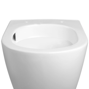 Vas WC suspendat Tornado Flow White Gloss rimless cu capac din duroplast si inchidere softclose - Img 9