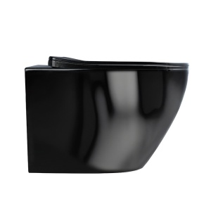 Vas WC suspendat Tornado Flower Black cu capac din duroplast si softclose - Img 2