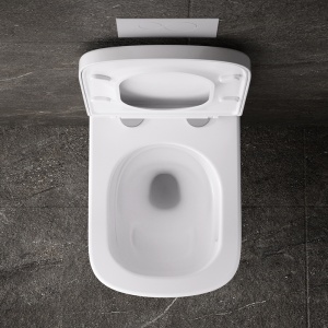 Vas WC suspendat Viva Tornado White, rimless, capac din duroplast cu softclose - Img 10